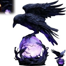 Spooky Gothic Raven Lamp