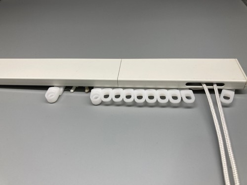 String pull corded curtain - string,