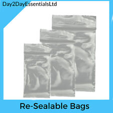 Grip Seal Bags Polythene Clear Poly Plastic Plastic Zip Lock Small Medium Big