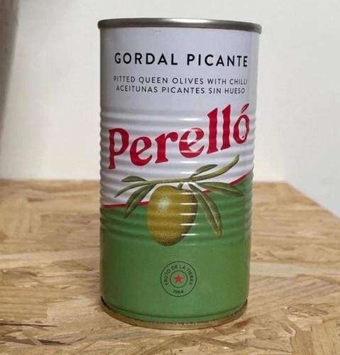 Decorative perello olive tin - perello,