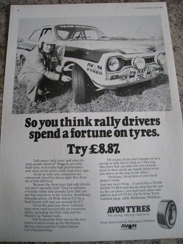 Avon tyres racing rallying - tyres,