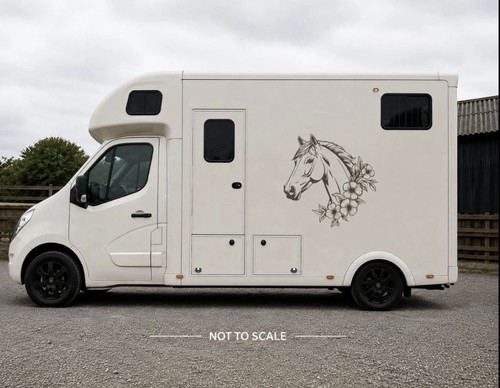 Horse box vinyl decal - box,