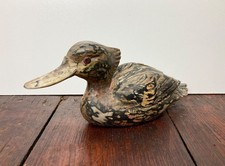 Antique Carved & Hand Painted Decoy Duck Folk Art