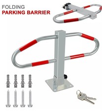 Butterfly Parking Barrier - Foldable Steel Security Post Integrated Lock 2 Keys