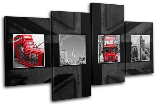 London red bus phonebox flag - bus,