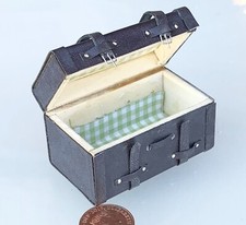 Dolls House Empty Steamer Trunk Victorian Opening Luggage 1:12 Scale D834 tumdee