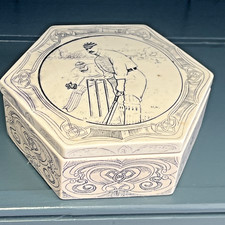 SCRIMSHAW Design “Knick knack Stash” BOX “cricket theme”