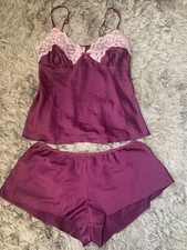 Ted Baker Lovely Purple Lacey Cami Top Shorts Set Size 14 New