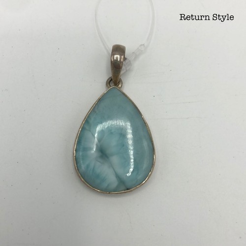 Sterling silver larimar new - larimar,