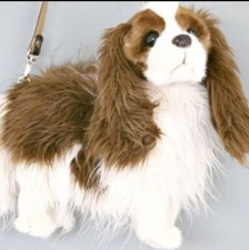 Rare Fuzzy Nation 'Love on a leash' Cavalier King Charles Puppy Purse Handbag