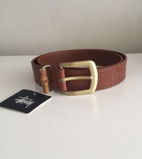 Stussy  Crocodile Brown Belt Size L/XL