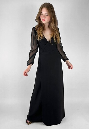 Vintage black satin - vintage, back