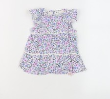 Matalan Girls Floral A-Line Dress Multicoloured 12-18 Months