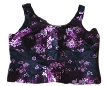 Ladies Black Sleeveless Floral