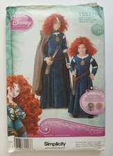 Uncut Girls Brave Merida Costume Sewing Pattern Sizes 7-14  Simplicity 1557