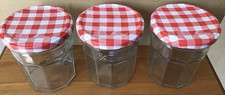 Bonne Maman Empty Glass Jam Jars With Red Gingham Lids (370g Size)