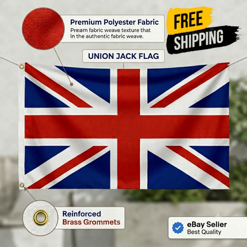 Large union jack flag - large, x