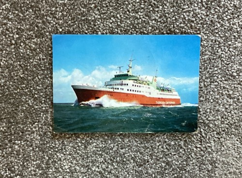 Thoresen car ferry - car, postcard