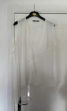 Women's Bon Marche White Top Size 22 VGC
