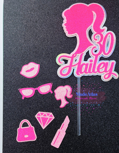 Pink glitter barbie - glitter, themed