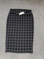 Boohoo Grid Check MIDI Skirt Size 18