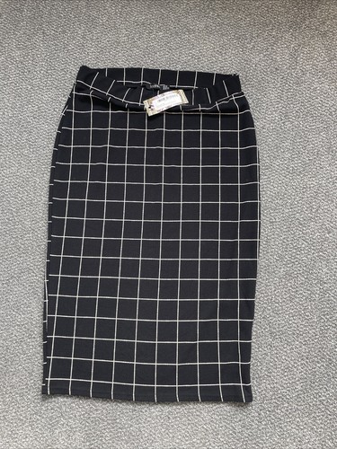 Boohoo grid check midi black - grid,