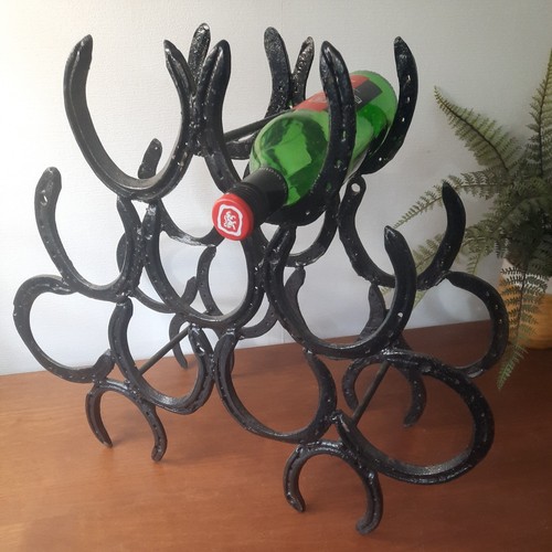 Real horseshoe wine rack - wine,