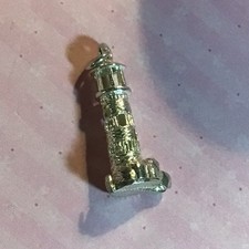  Vintage 925 Sterling Silver articulated S.O.S Lighthouse Charm VGC nice detail