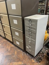 Bisley Vintage Metal 15-Drawer Filing Cabinet