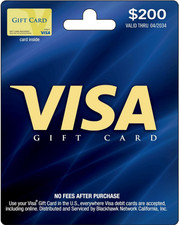 $200 VISA Physical Gift Card -