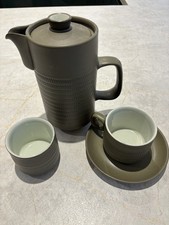 VINTAGE DENBY GREEN CHEVRON