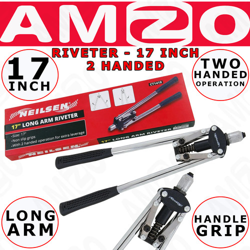 Rivet gun long - 17", hand
