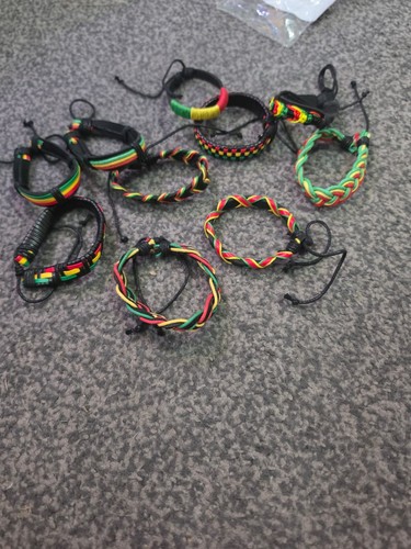 Rasta leather bracelet - leather,