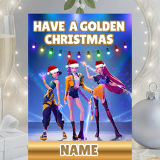 KPOP DEMON HUNTERS Personalised CHRISTMAS Card - Huntr/X Rumi Mira Zoey K-Pop