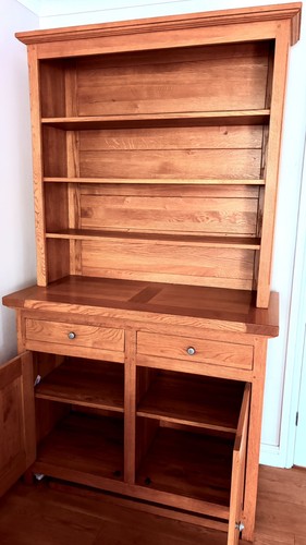 Solid light oak dresser base - solid,