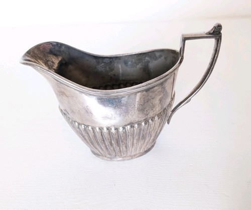 Antique silver plated milk jug - plated,