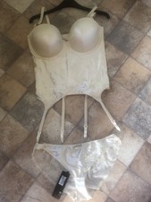 Stunning M&S Autograph, Luxurious Comfort, Silk Basque 36DD & Matching Briefs 14