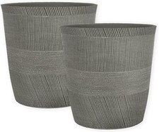 Grey Plastic Flower Planters 2