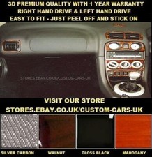 ROVER MG F & MG TF 1999-09 MK2  Walnut Wood Carbon Gloss Black Mahogany Dash Kit