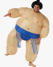 Morph Costumes Blue Sumo Wrestler Costume Adult Inflatable 
