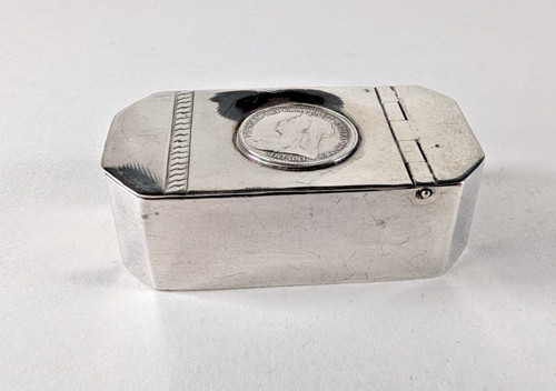 Victorian silver snuff box - silver,