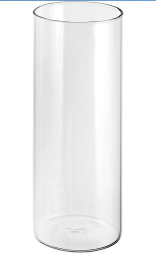 Clear glass cylinder vase - glass,