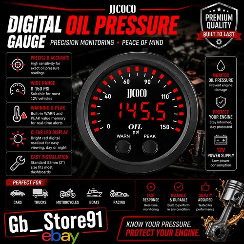Oil pressure gauge - gauge, digital