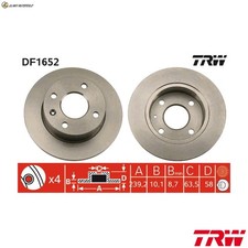 2x BRAKE DISCS DF1652 FOR FORD