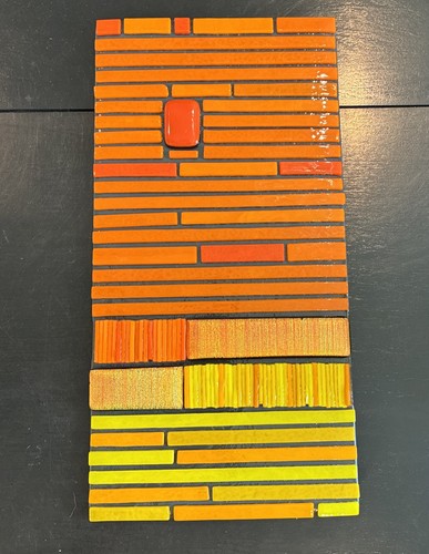 Artist sign fused glass wall - fused,