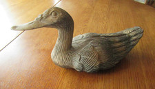 VINTAGE CARVED WOODEN DUCK