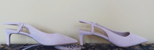 Boden Pale Pink Suede Slingback Kitten Heel Shoes, Ladies, EU Size 40