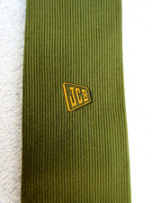 VINTAGE JCB SQUARE END 2 INCH polyester NECKTIE ICI