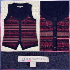 CREW Wool FAIR ISLE Knit Vest