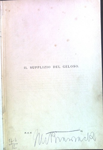 Supplizio del geloso - del, geloso.